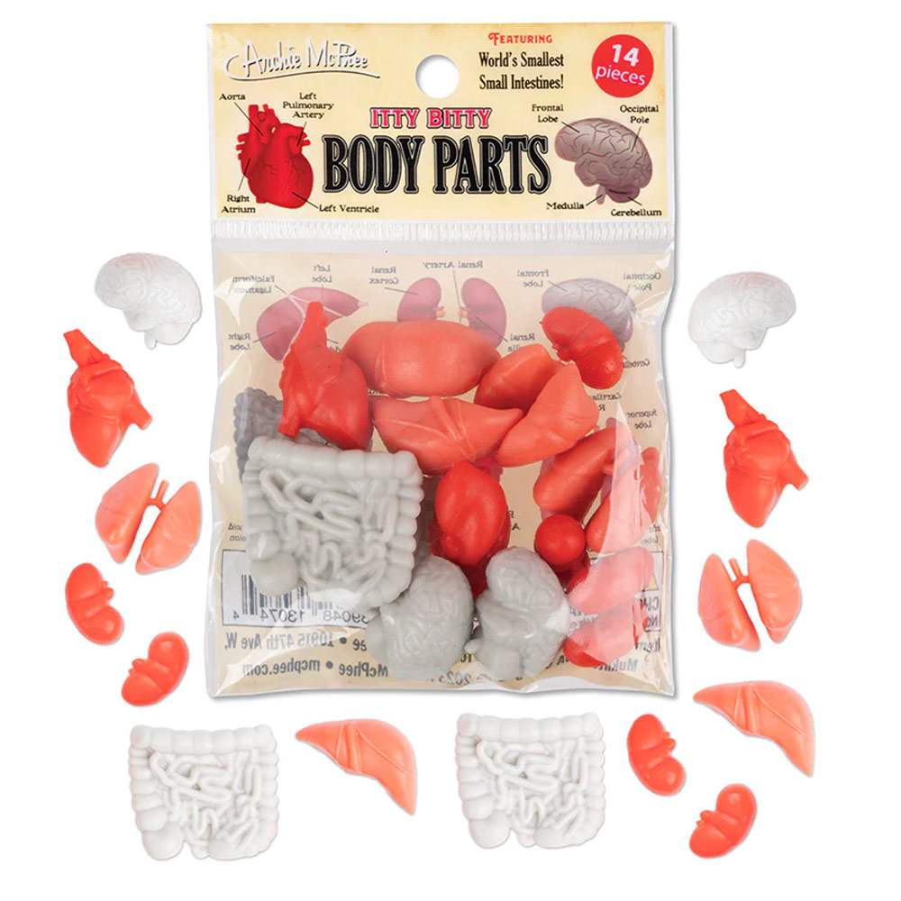 Archie McPhee Itty Bitty Body Parts 14 Set
