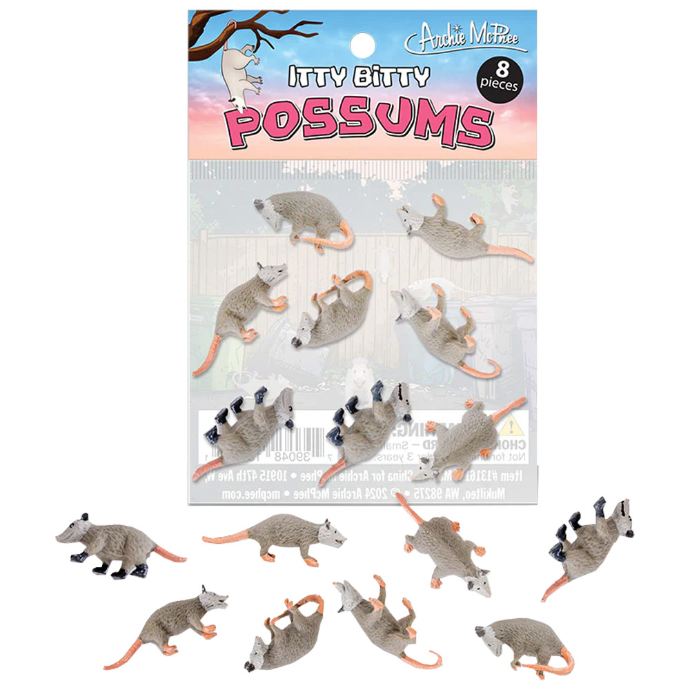Archie McPhee Itty Bitty Possums 8 Set