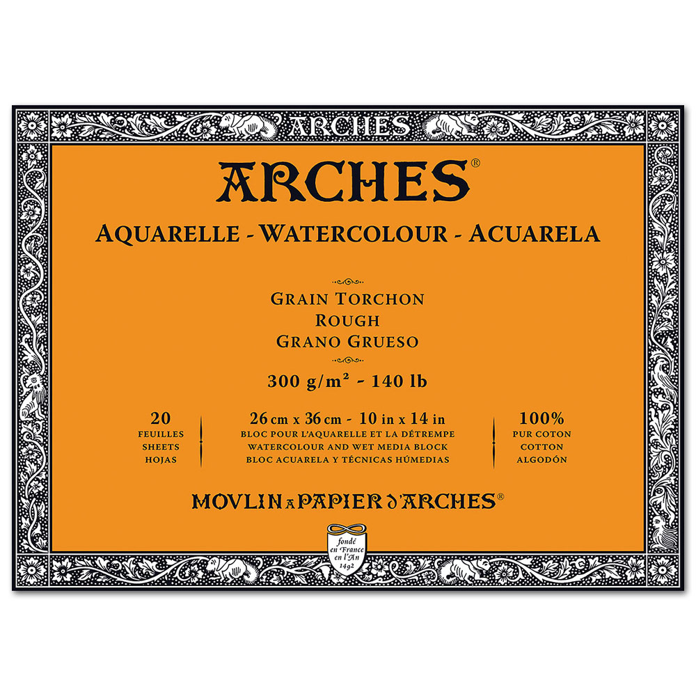 Arches Watercolour Block 140 lb. 10" x 14" Rough Press