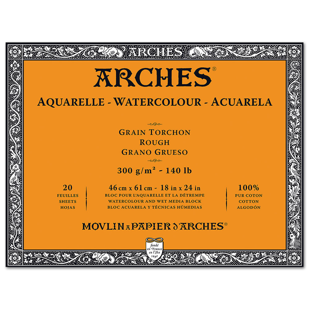 Arches Watercolour Block 140 lb. 18" x 24" Rough Press