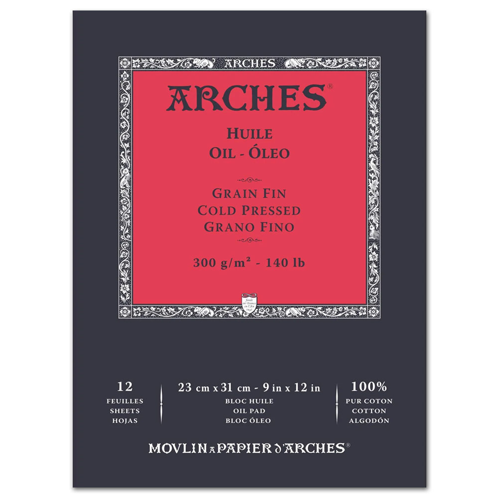 ARCHES OIL PAD 140lb 9x12