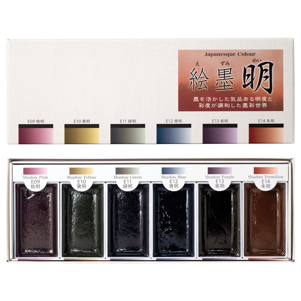 Aitoh Boku-Undo Shadow Watercolor 6 Set MEI