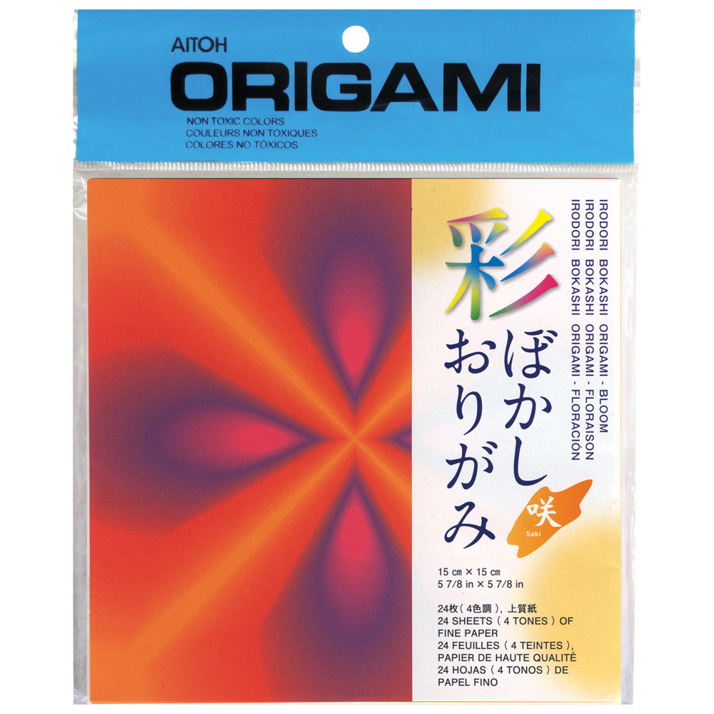 Aitoh Irodori Bokashi Origami Paper 24 Sheets 5-7/8"x5-7/8" Bloom