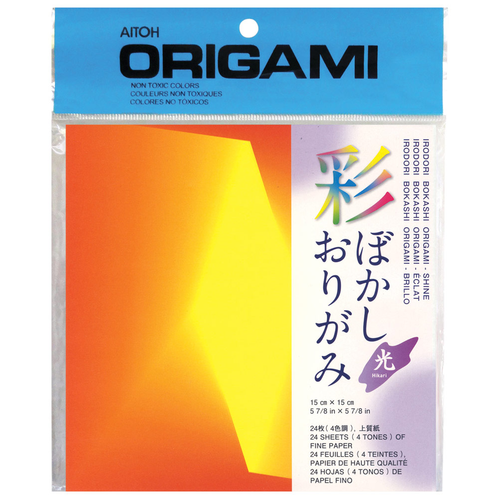 Aitoh Irodori Bokashi Origami Paper 24 Sheets 5-7/8"x5-7/8" Shine