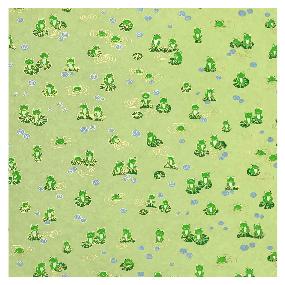 Aitoh Yuzenshi Frogs Paper 19"x25" Light Green