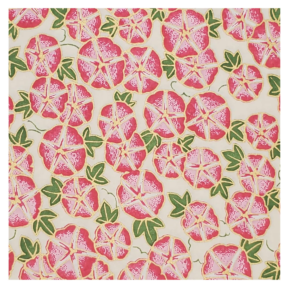 Aitoh Yuzenshi Morning Glories 19"x25" Cream