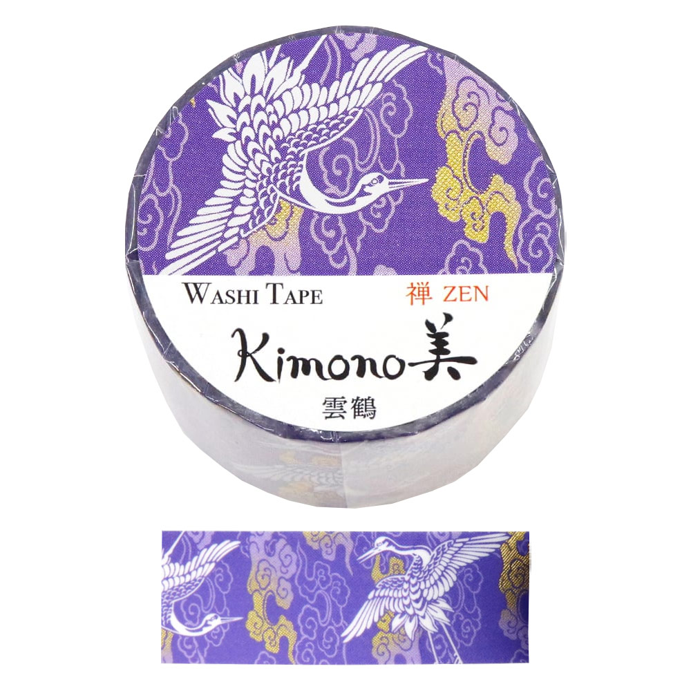Kamiiso Kimono Beauty Washi Tape 1" Unkaku