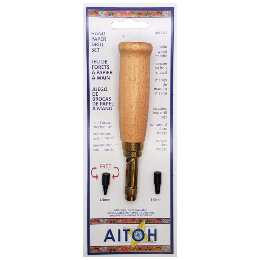 Aitoh Hand Paper Screw Punch Kit Set 1.5mm & 3.0mm