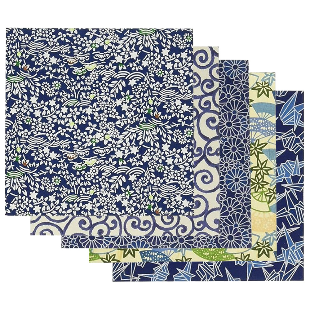 Aitoh Yuzen Chiyogami Origami Paper 5 Sheets 5-7/8"x5-7/8" Flower