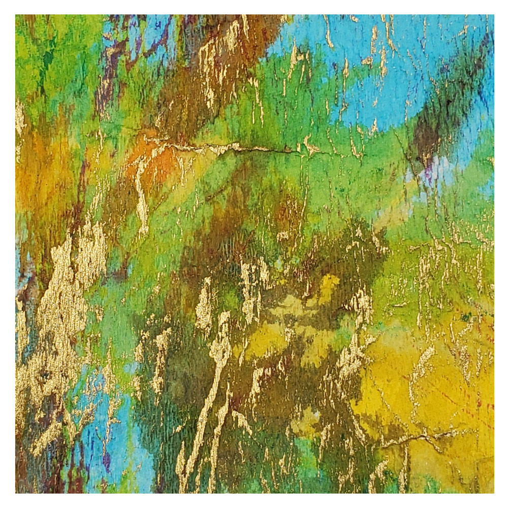 Aitoh Lokta Tissue Paper 18"x27.5" Pasted Color Burst