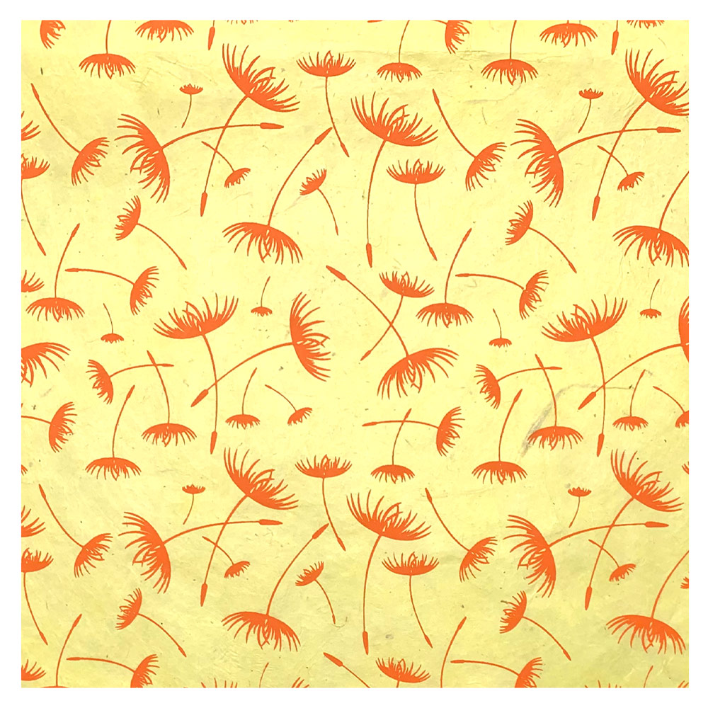 LOKTA COTTON ORANGE ON YELLOW