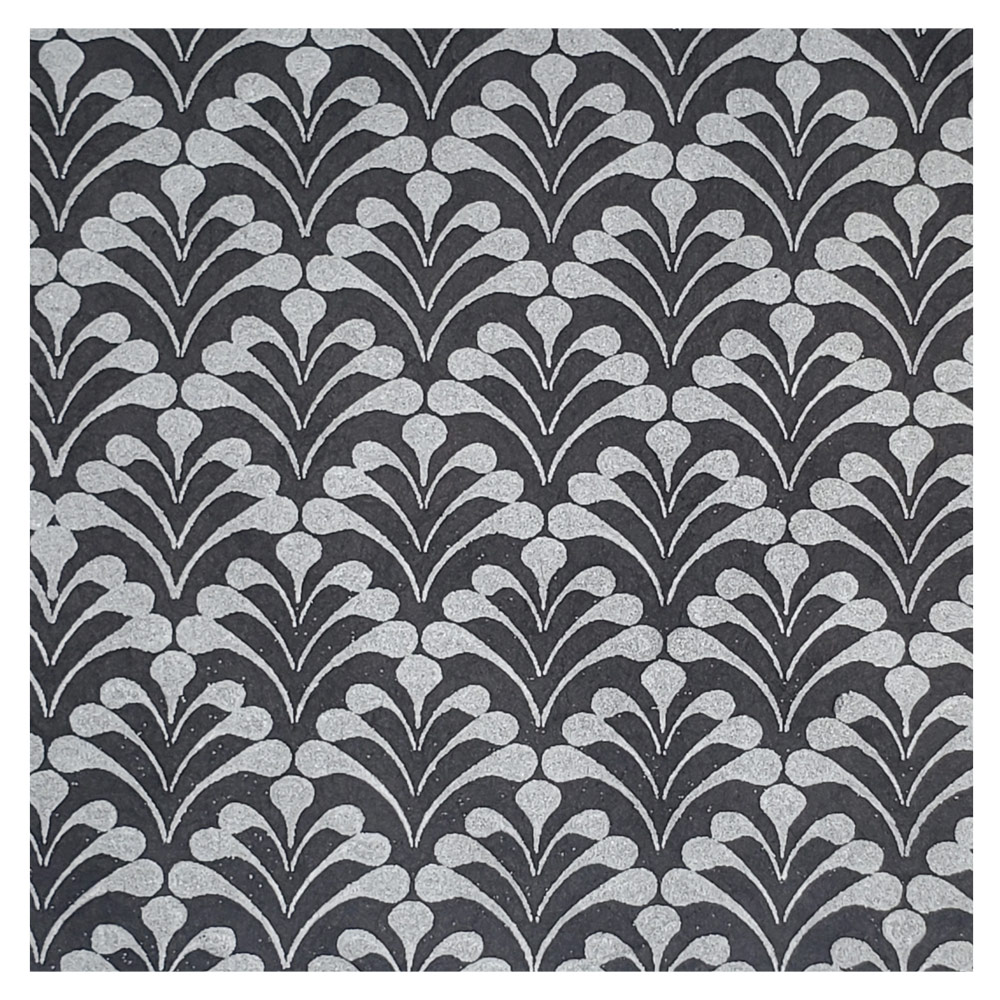Aitoh Lokta Printed Breeze Paper 19.5"x29.5" White/Black