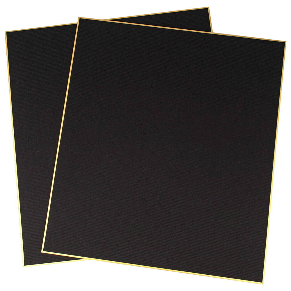Aitoh Shikishi Board Large 2 Pack 9.5"x10.75" Gasen Black