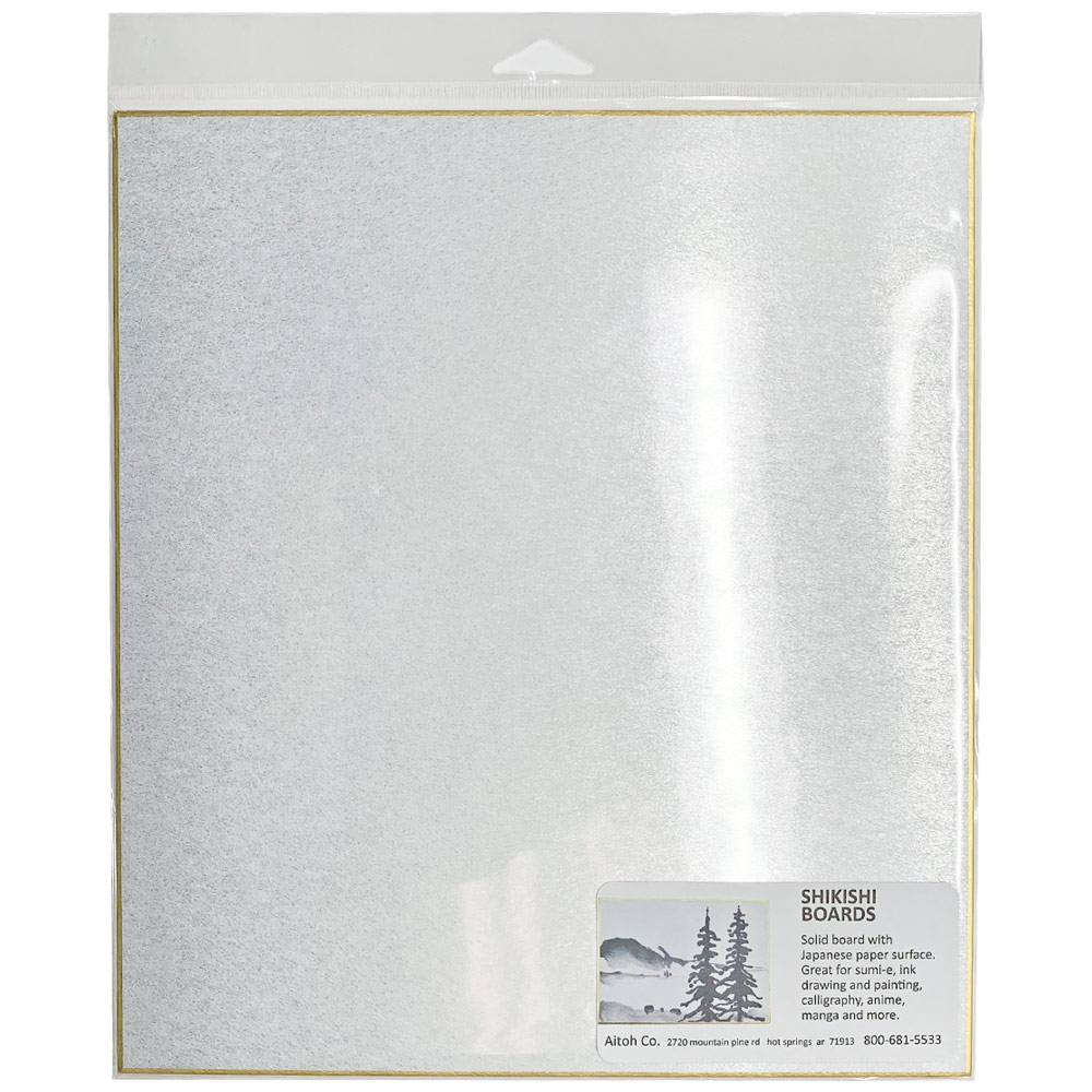 Aitoh Shikishi Board Large 2 Pack 9.5"x10.75" Silver