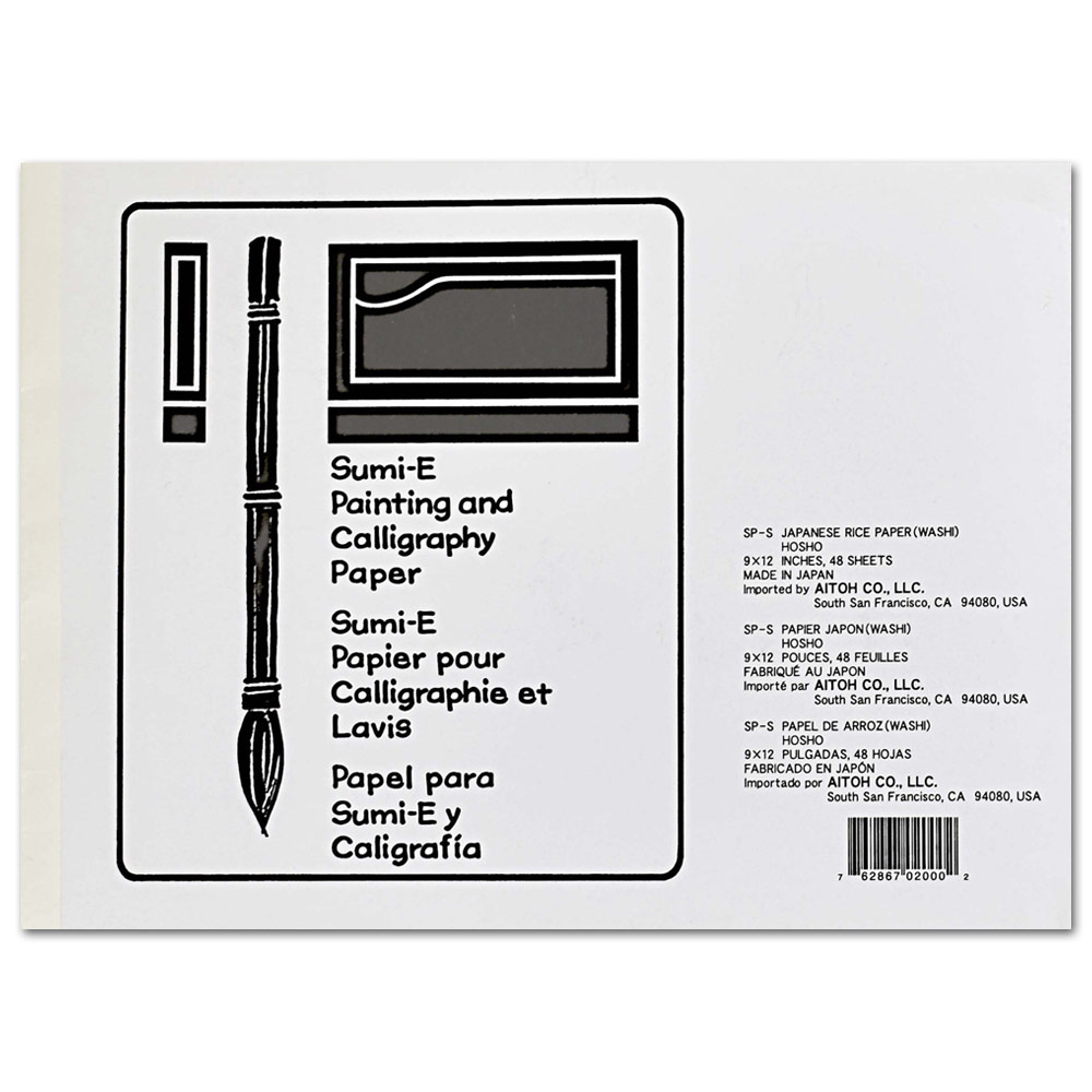 Aitoh Sumi-e Hosho Rice Paper Sketch Pad 9"x12" Small
