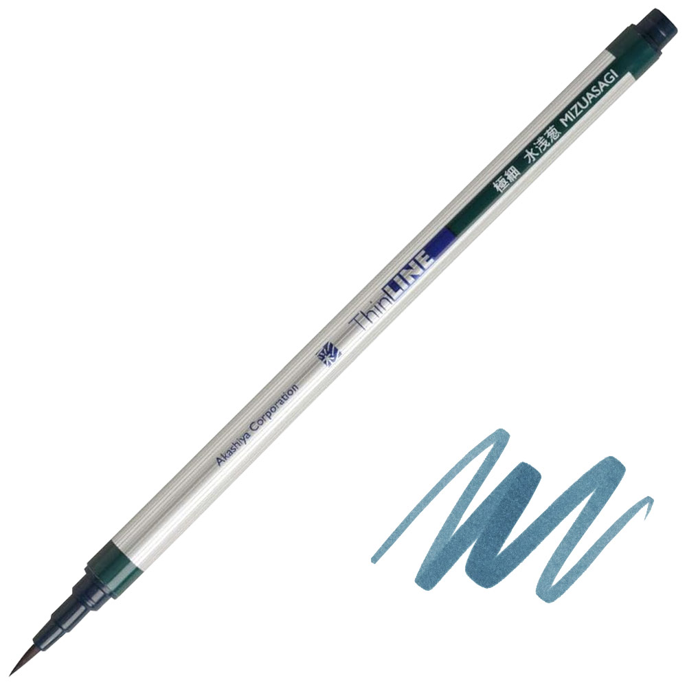 Akashiya ThinLINE Permanent Brush Pen Light Indigo Grey