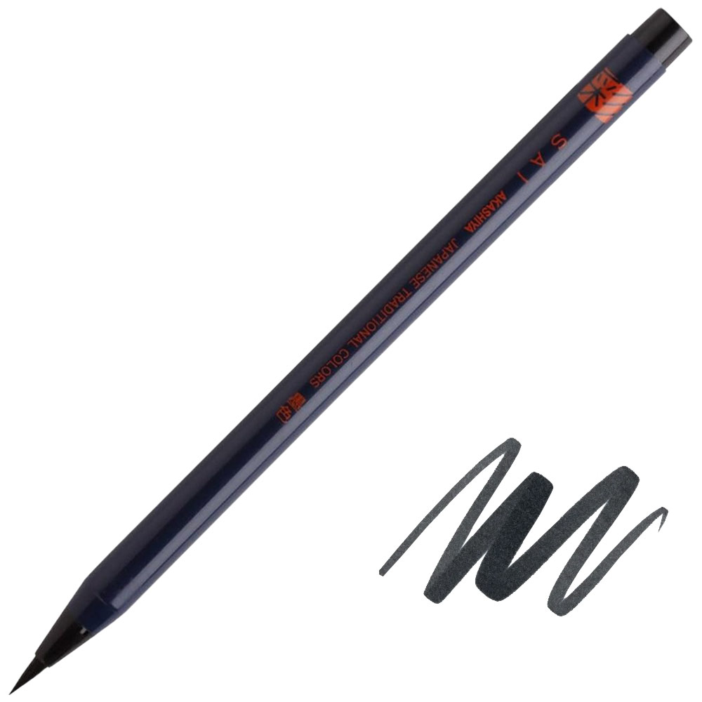 Akashiya SAI Coloring Brush Pen Black