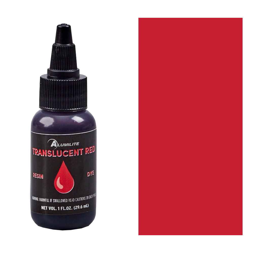Epoxy Dye Transparent Red 3/4oz Liquid Formulated for Epoxy