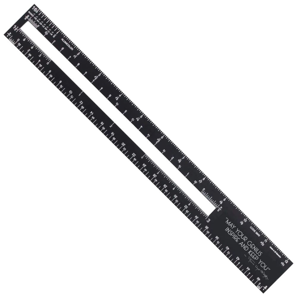 Alumicolor Frank Lloyd Wright 12" Architect AlumiDrafter - Black