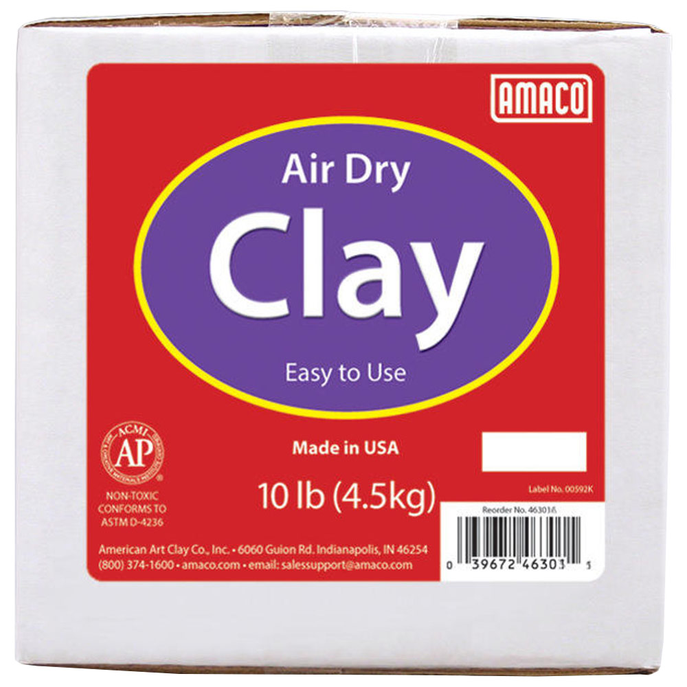 AMACO AMA46318R Air Dry Clay, 25 lbs. , White (Color may vary)