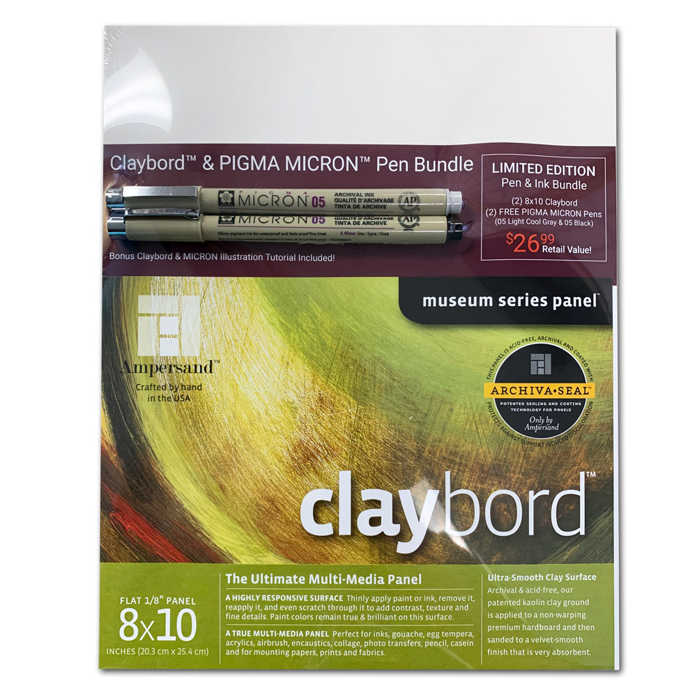 Claybord & Pigma Micron Pen Bundle