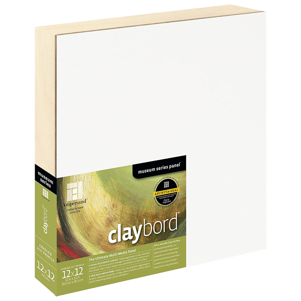 Claybord 1.5" Cradled Panel - 12" x 12"