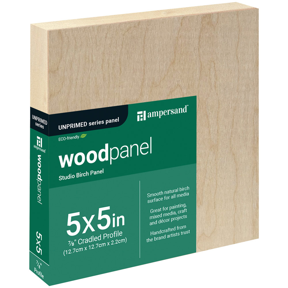 Ampersand Unprimed Series Woodpanel Birch Panel 7/8" Studio 5"x5"
