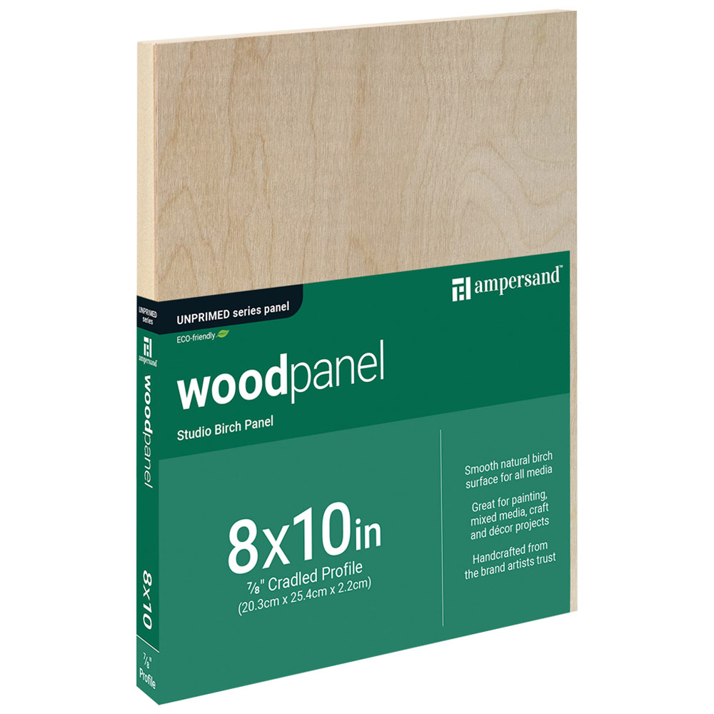 Ampersand Unprimed Series Woodpanel Birch Panel 7/8" Studio 8"x10"
