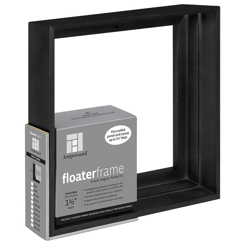 Ampersand Floater Frame Thin 1.5" 6x6 Black