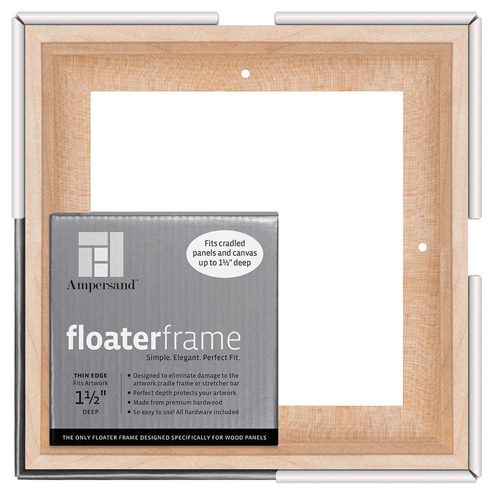 Ampersand Floater Frame Thin 1.5" 8" x 8" Maple