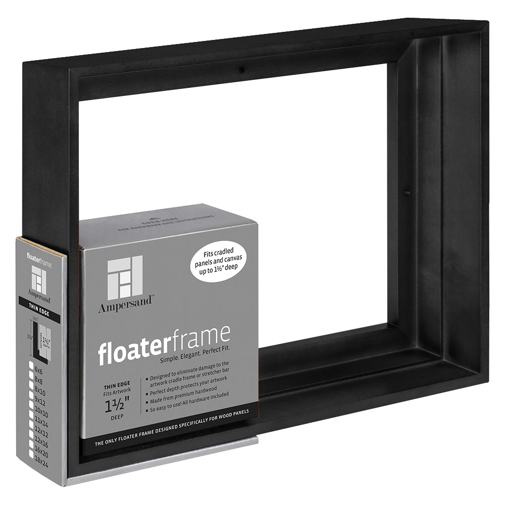 Ampersand Floater Frame Thin 1.5" 8x10 Black