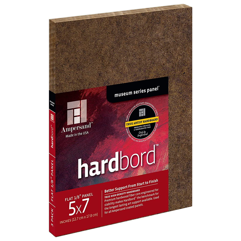 Hardbord 1/8" Flat Panel - 5" x 7" 3pk