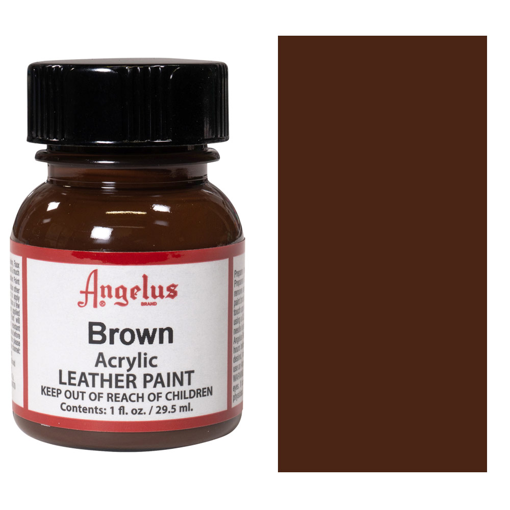 Angelus Acrylic Leather Paint, 4 oz., Dark Brown - Sam Flax Atlanta