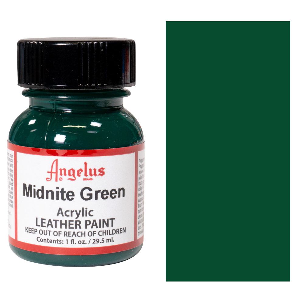 Midnight Green - Angelus Acrylic Leather Paint - 29.5 ml (1 oz.)