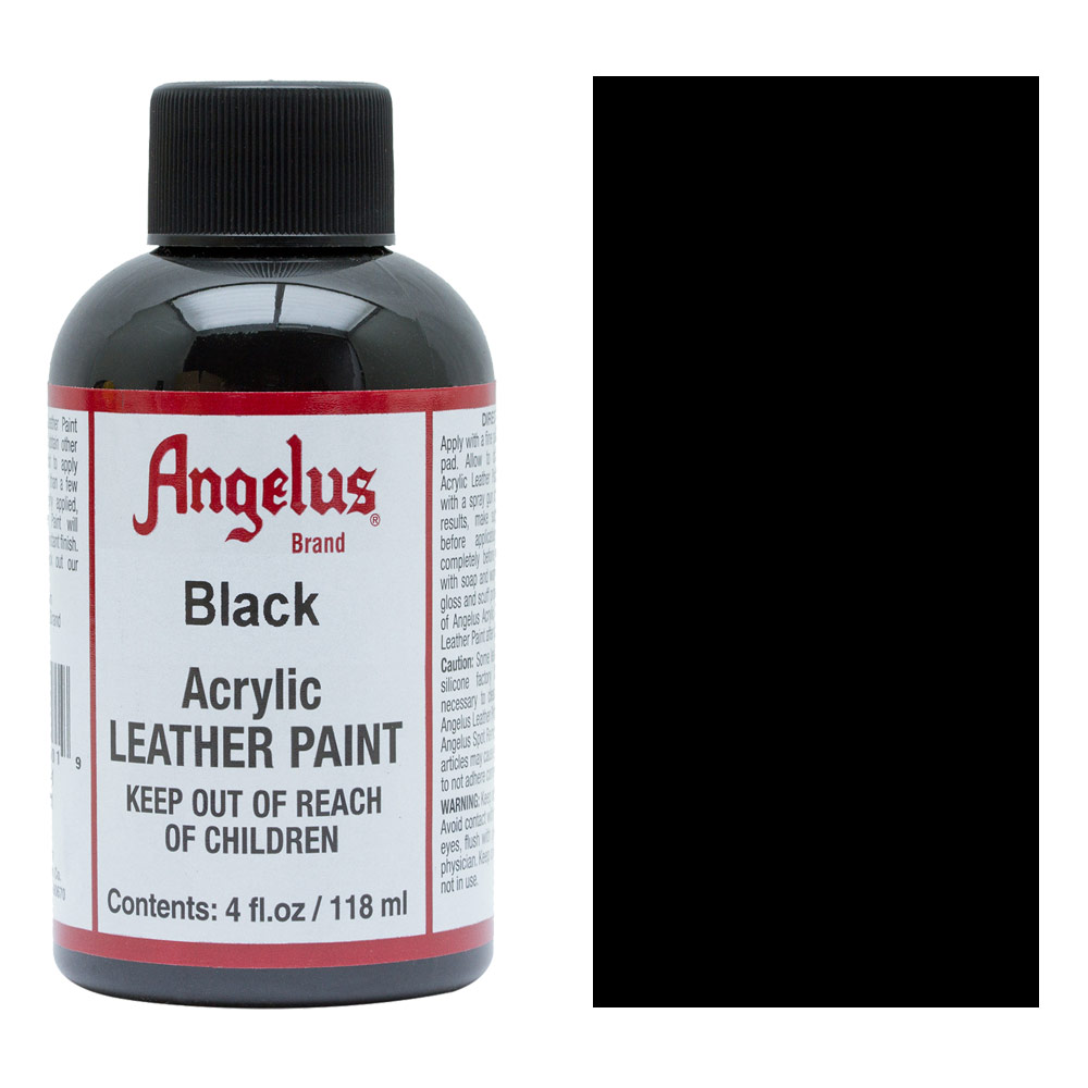 Angelus Leather Acrylic Paint 4 oz. - Black