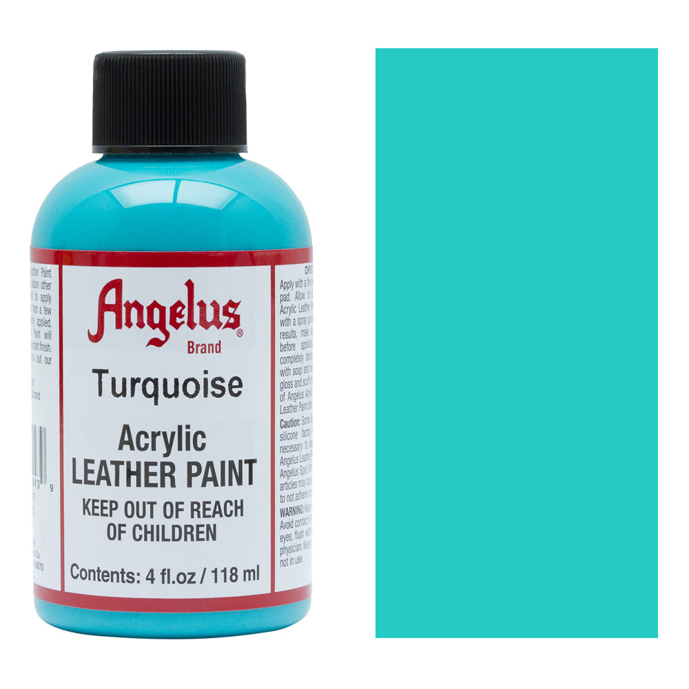Angelus Acrylic Leather Paint 4oz Turquoise