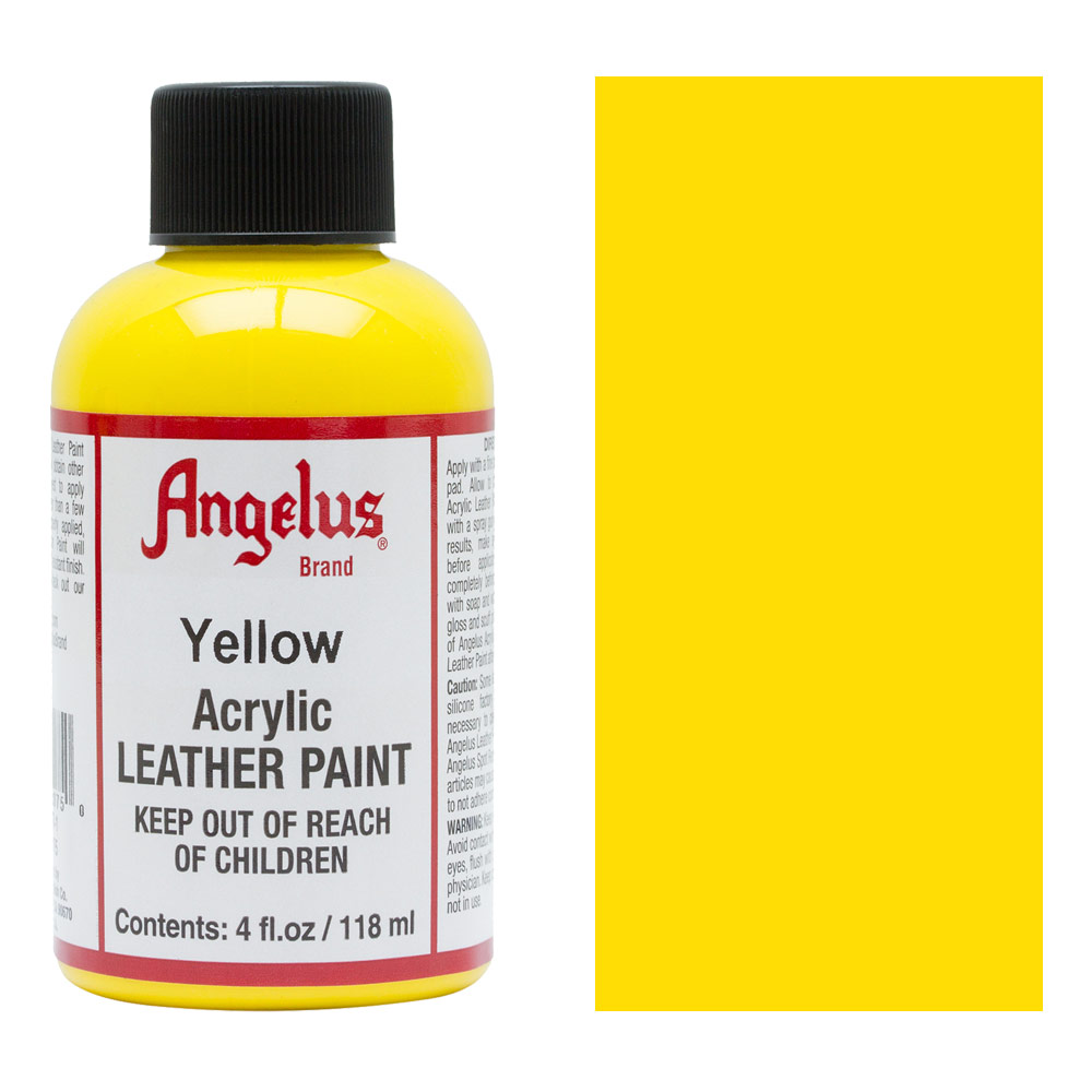 Angelus Acrylic Leather Paint 4oz Yellow