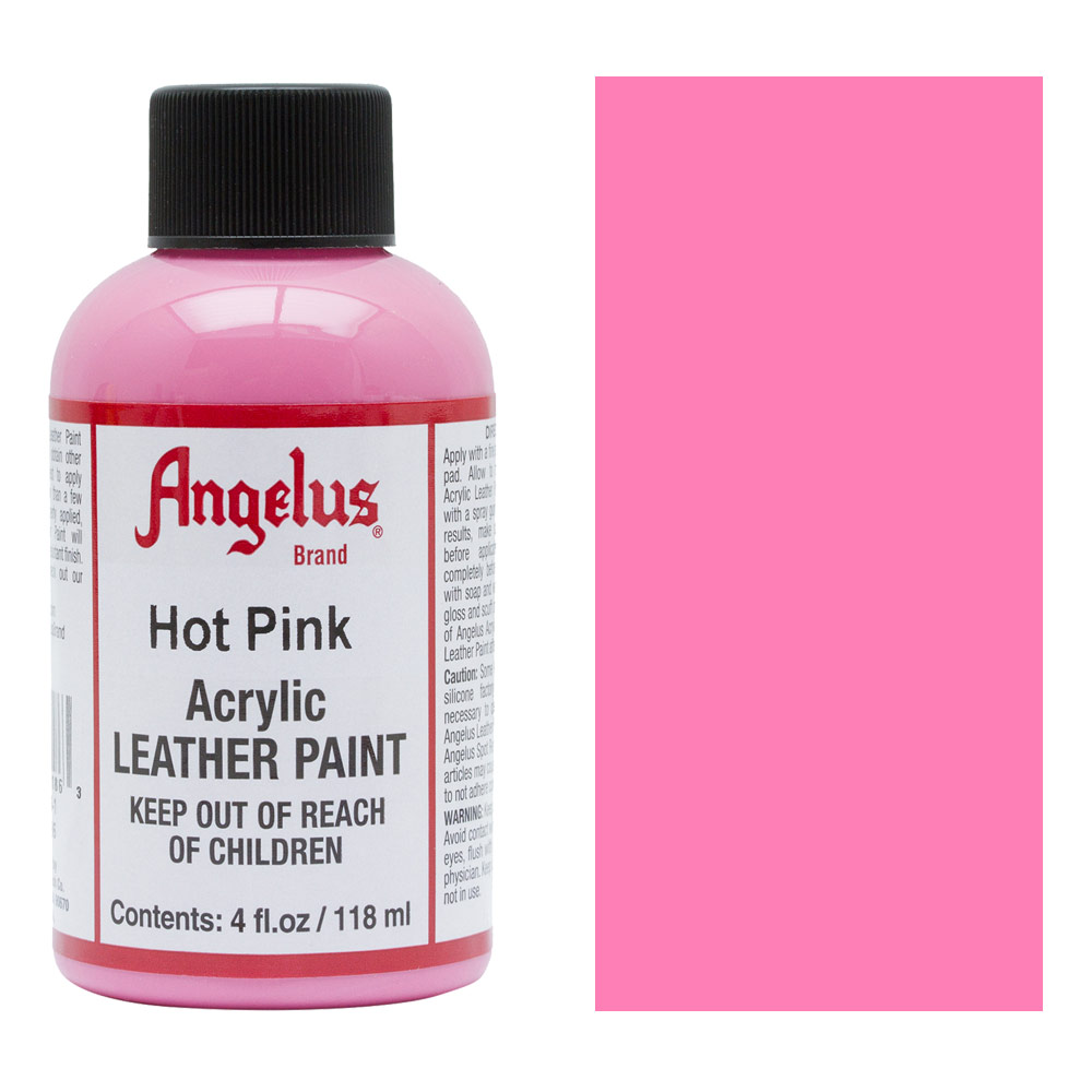 Angelus Acrylic Leather Paint 4oz Hot Pink