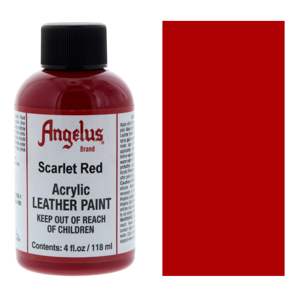 Angelus Acrylic Leather Paint 4oz Scarlet