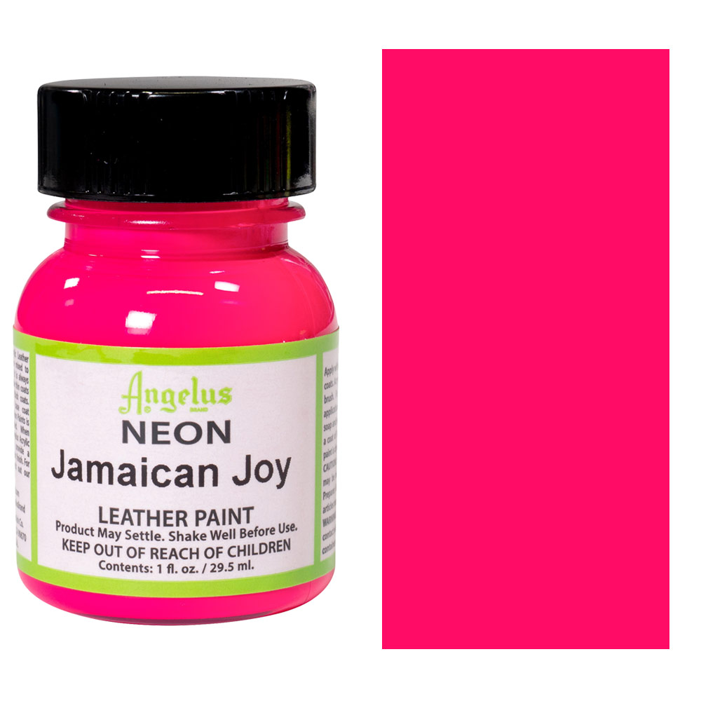 Angelus Acrylic Leather Paint 1oz Neon Jamaican Joy