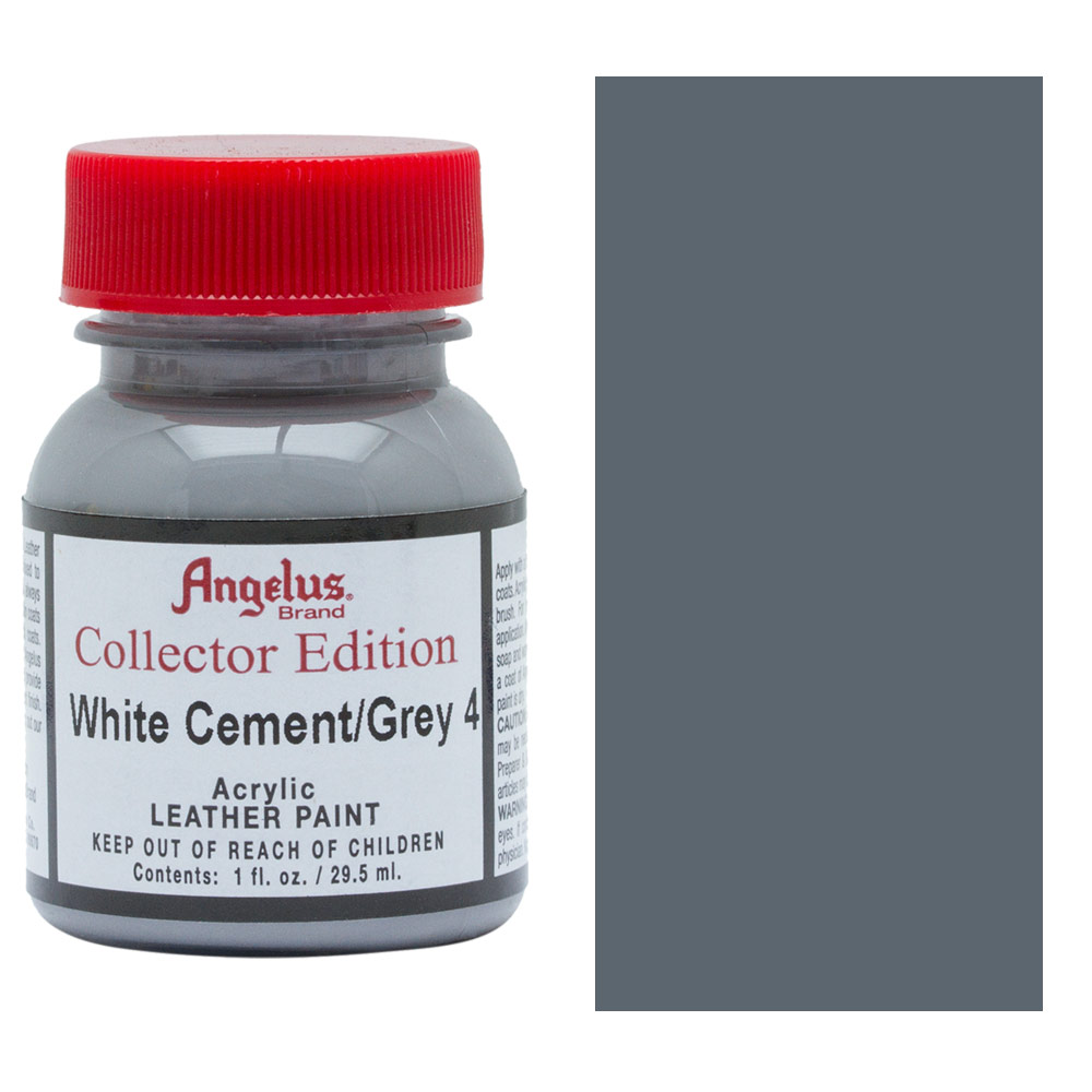 Angelus Acrylic Leather Paint Collector Edition 1oz White Cement/Grey 4
