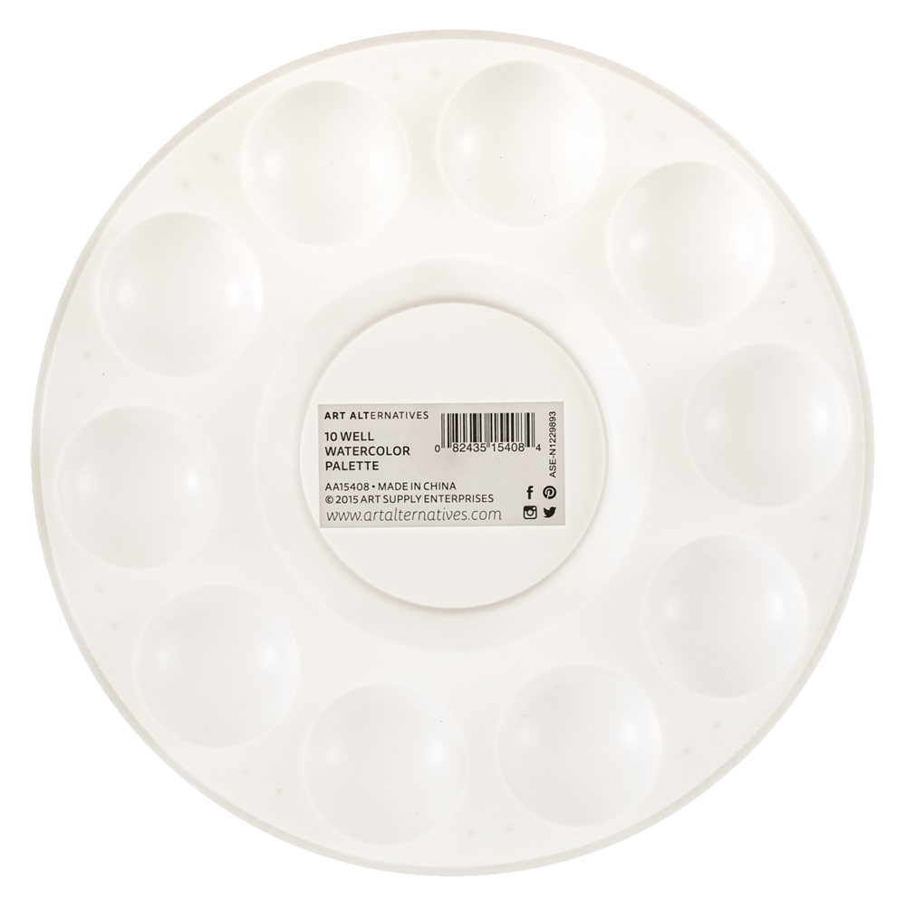 Art Alternatives Artist's Plastic Palette 10-Well White