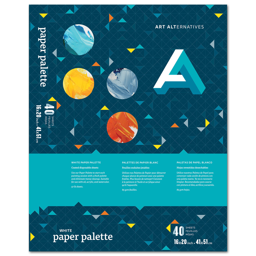 Art Alternatives Paper Palette Pad 40 Sheets 16"x20" White