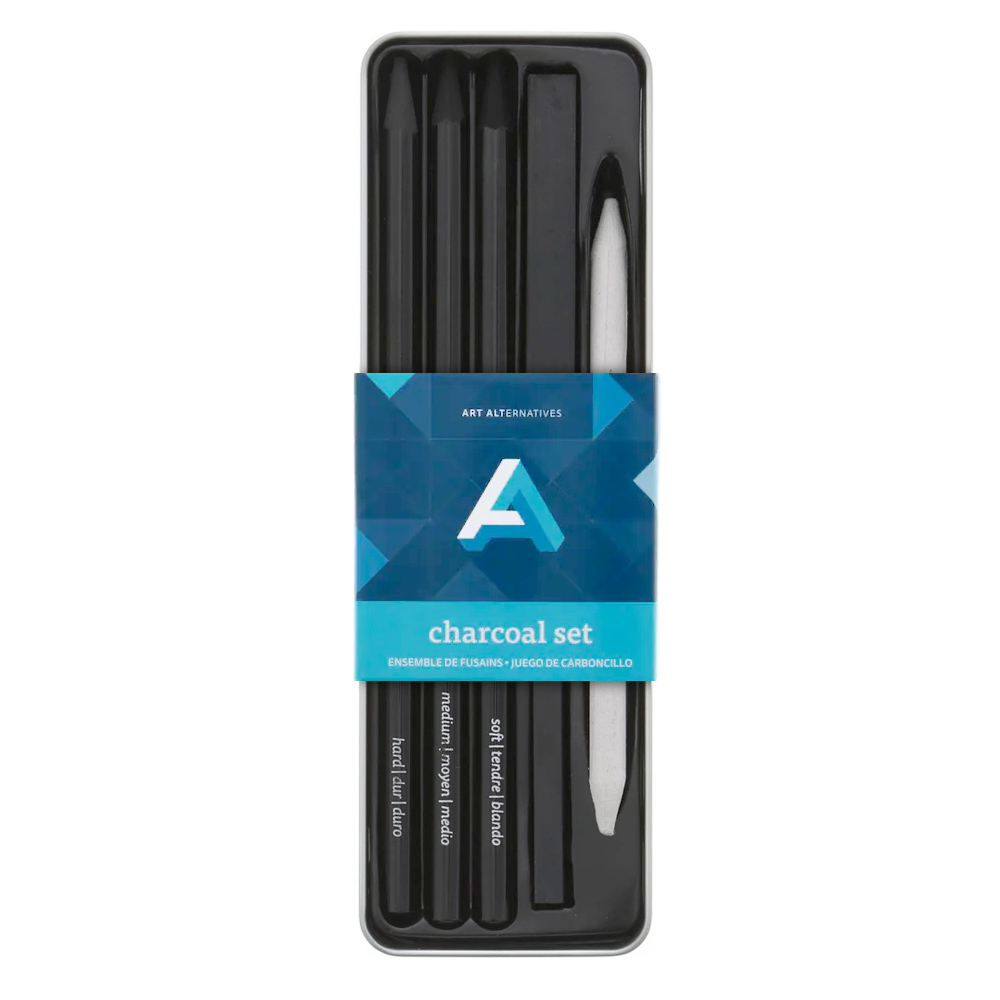 Art Alternatives Charcoal Art Tin 6 Set