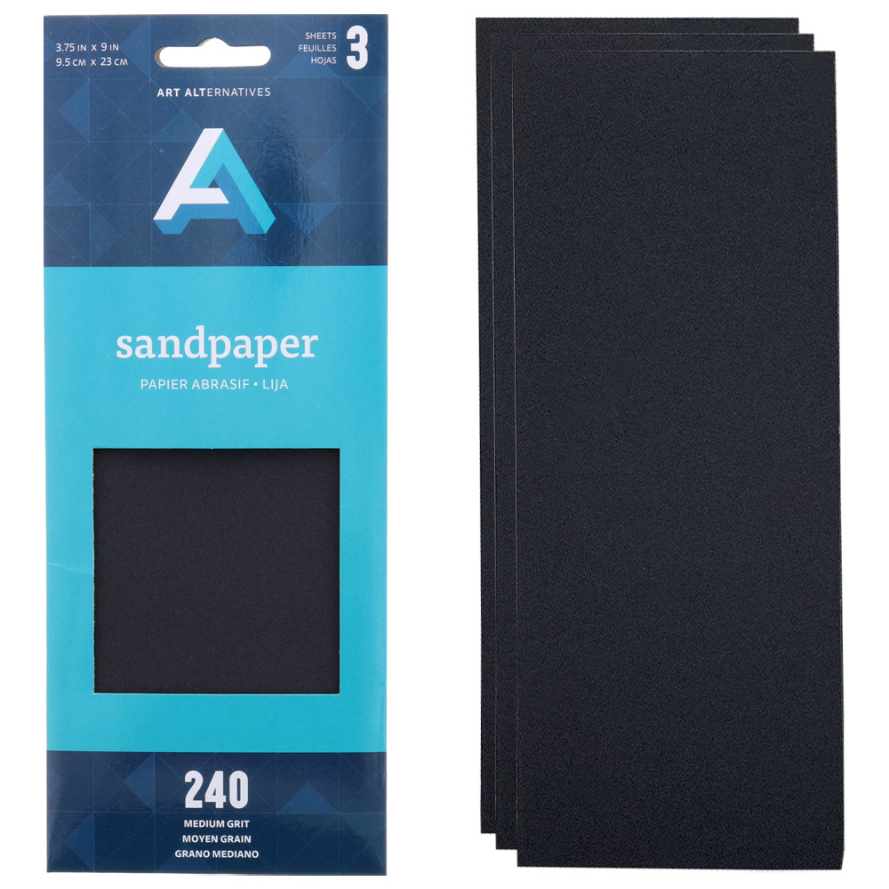 Art Alternatives Sandpaper Sheets 3 Pack Medium