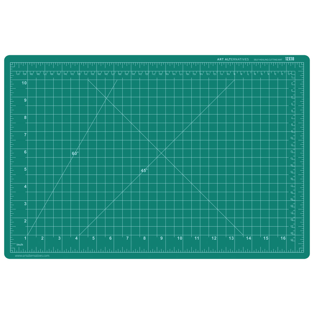 Art Alternatives Self-Healing Cutting Mat 12"x18" Green & Black