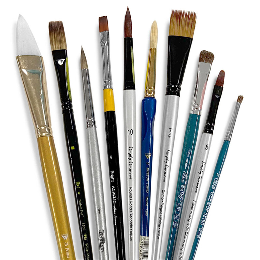 Artist Brushes 10 Pack Assorted