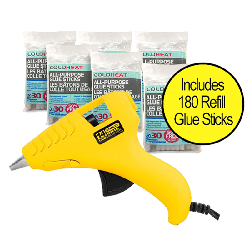 Mini Glue Gun plus 180 Glue Sticks Mega Pack