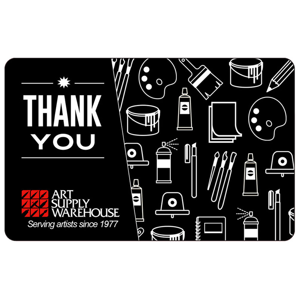 Art Supply Warehouse Gift Card $75 "Thank You"