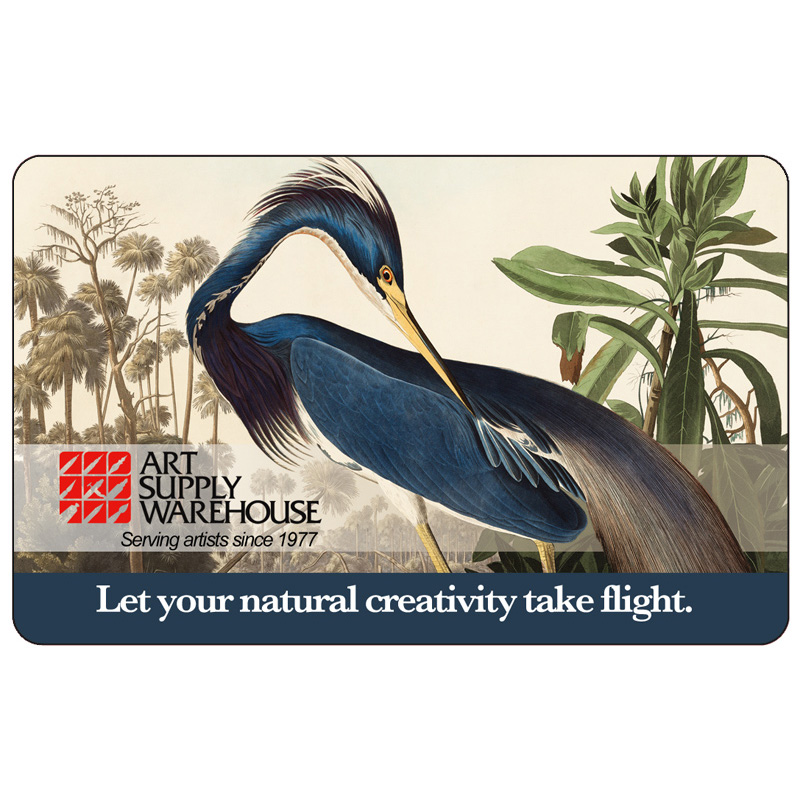 Art Supply Warehouse Gift Card $100 "Louisiana Heron"